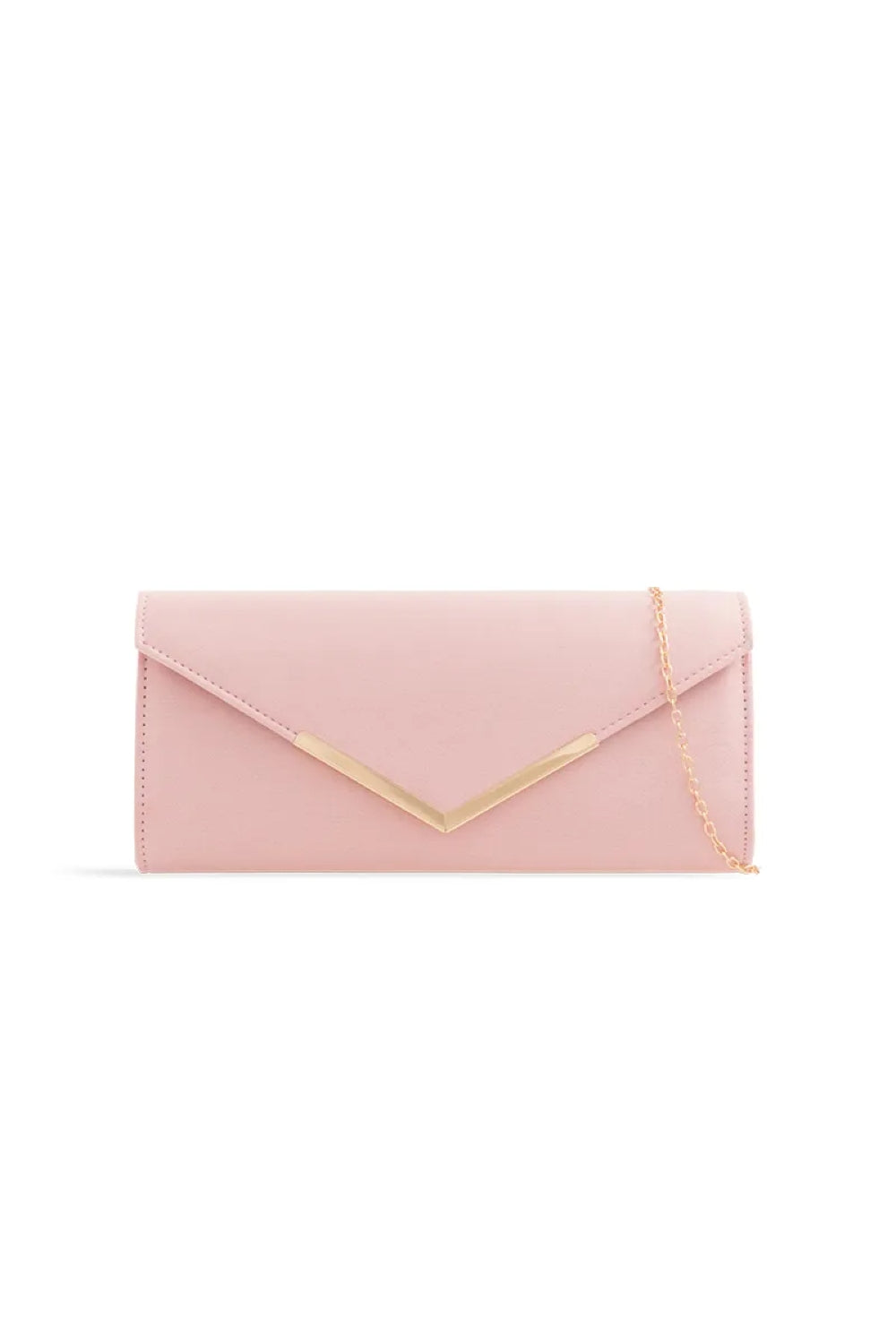 Pink Suede Envelope Clutch Bag-0