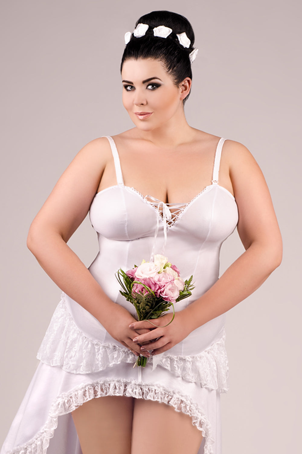 white long night dress E/2020 54/56 by Andalea Lingerie-1