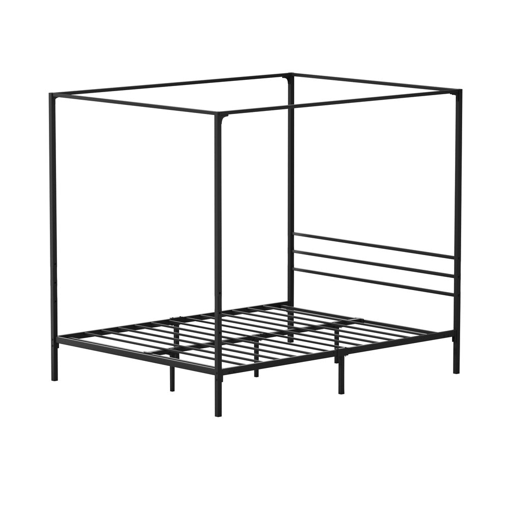 NNEED Metal Canopy Bed Frame Queen Size Platform-4