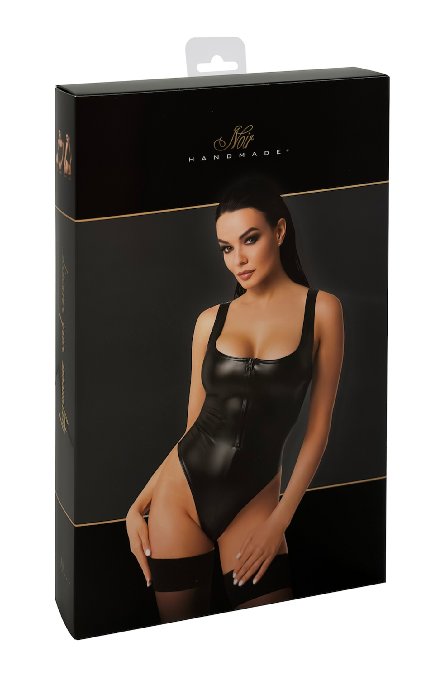 F333 Wetlook Body mit Frontreißverschluss - 3XL-7
