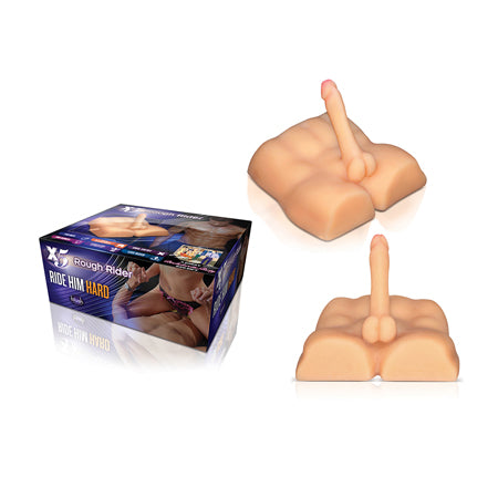 X5 Men Rough Rider Pleasure Doll Anal Masturbator with 7.5 in. Dildo Beige-0