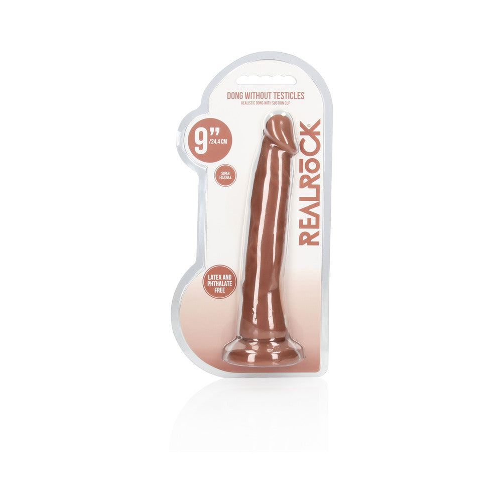 RealRock Realistic 9 in. Dildo With Suction Cup Tan-0