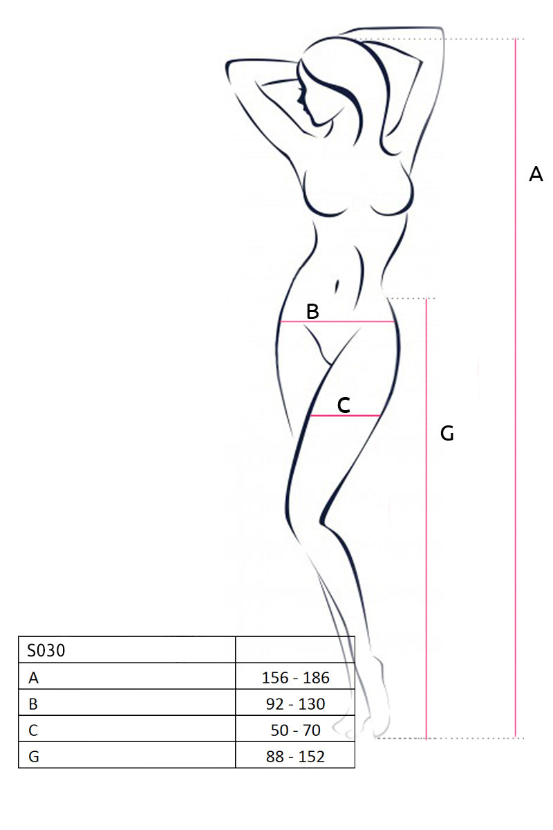 open tights S030 white - S/M-9