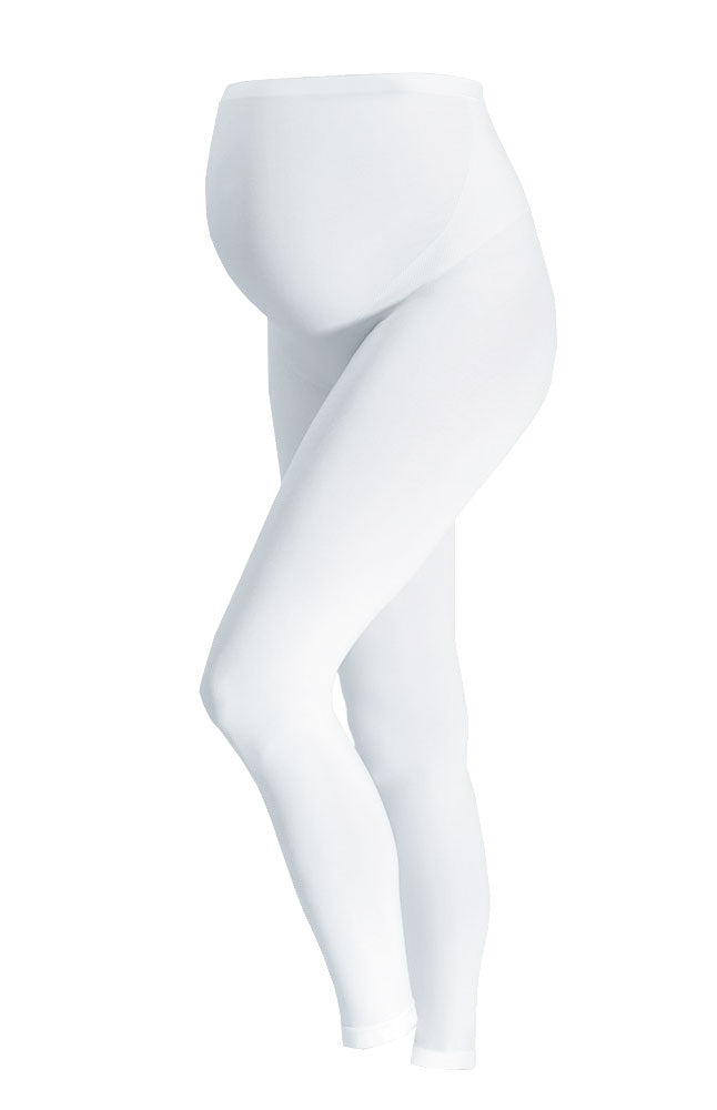 Hugs and Kisses White Maternity Fit Belly Ladies Leggings-0