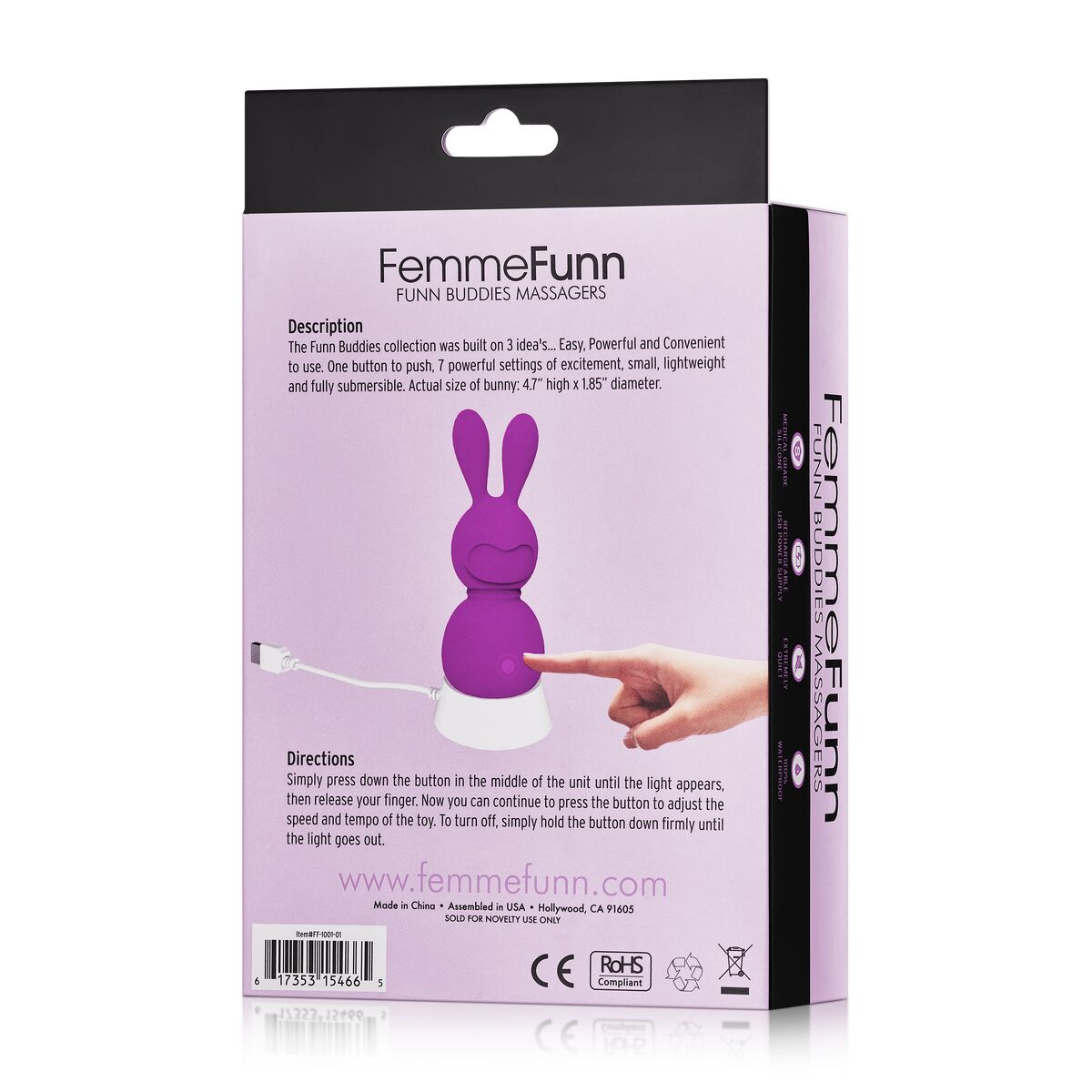 Mini-Vibrator FemmeFunn Bunny Purple-7