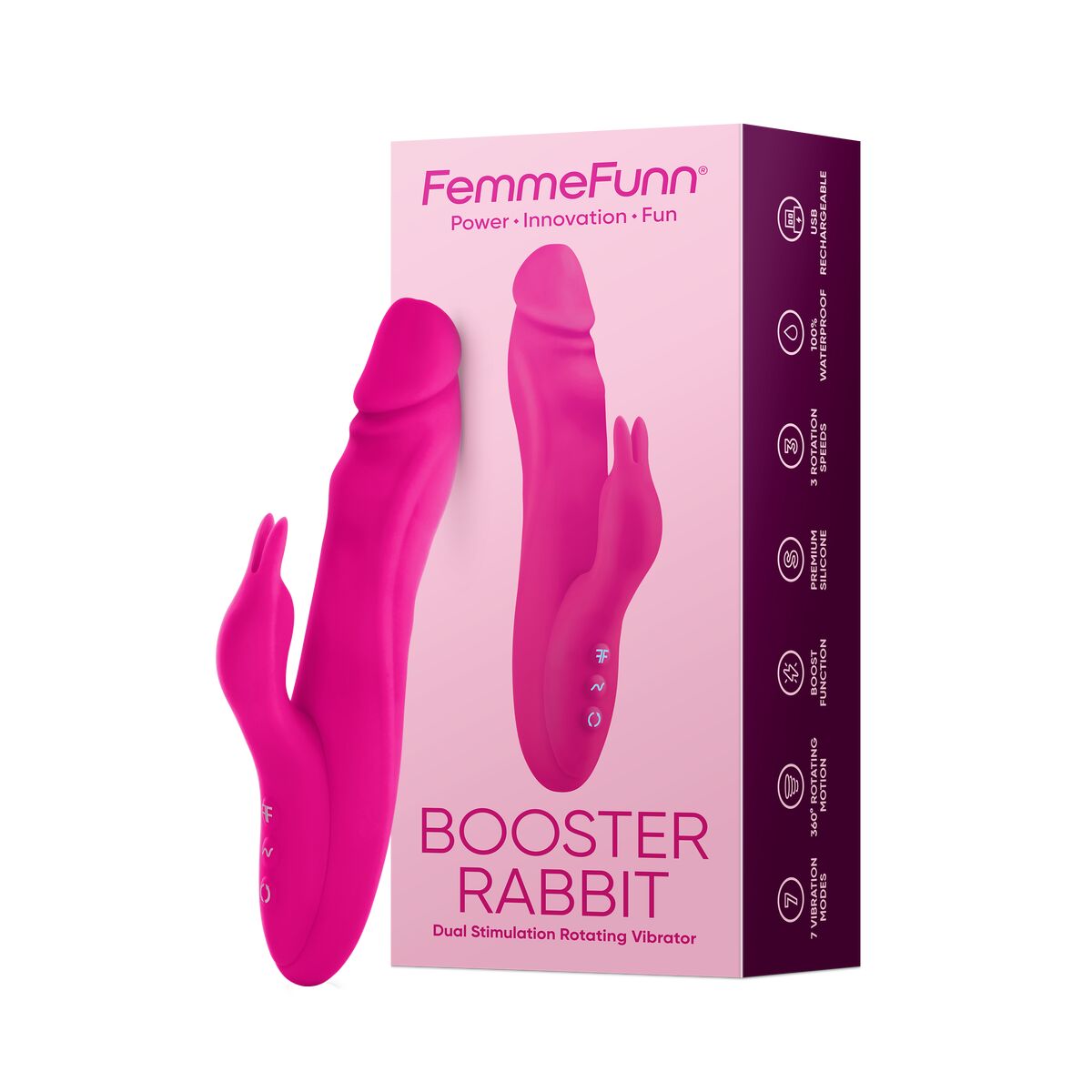 G-Spot Vibrator FemmeFunn Rabbit Pink-7
