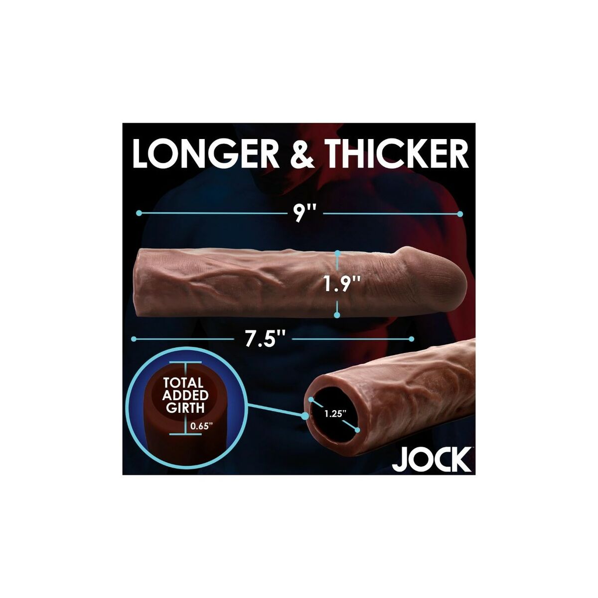 Penis cover XR Black Ø 4,8 cm-3