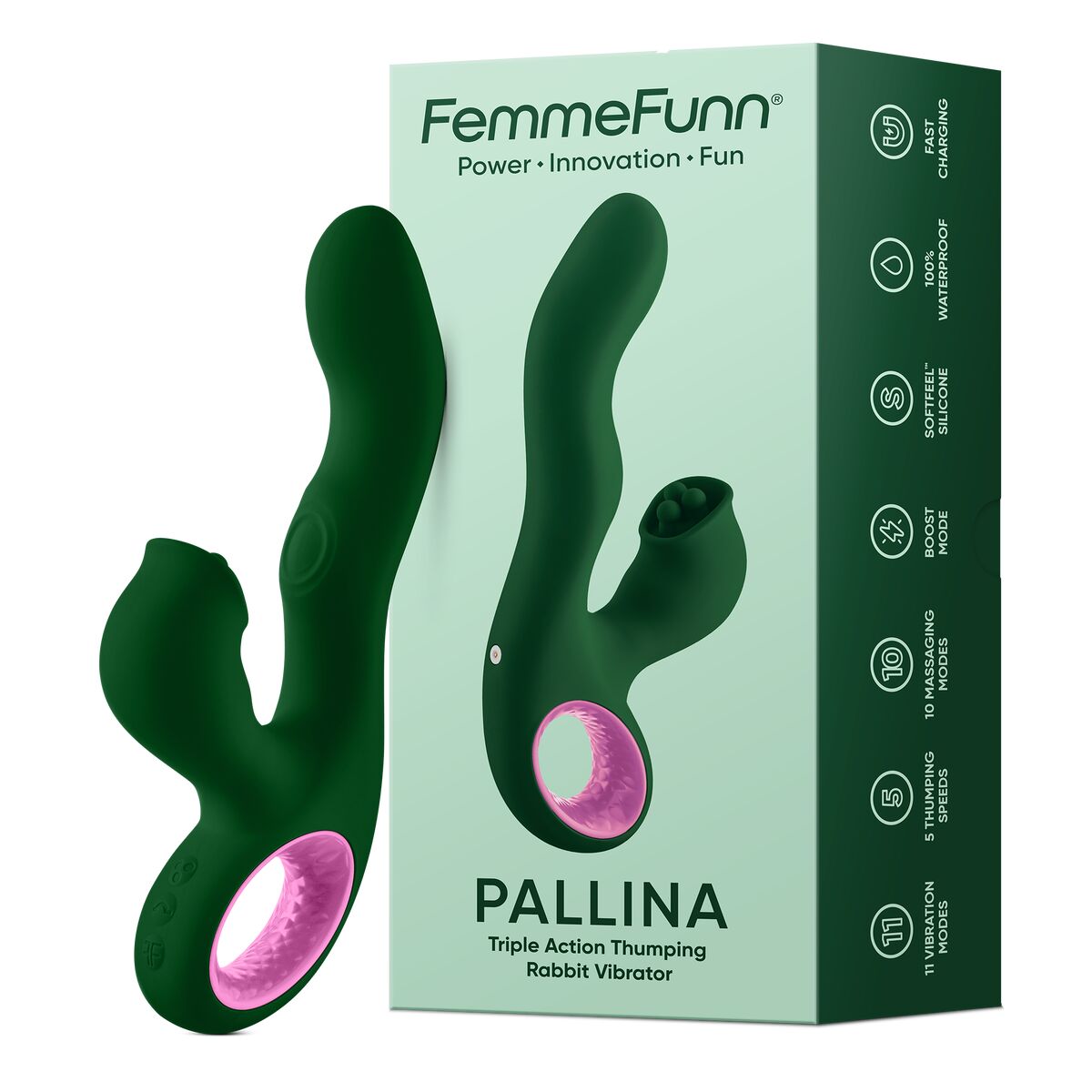 G-Spot Vibrator FemmeFunn Green-2