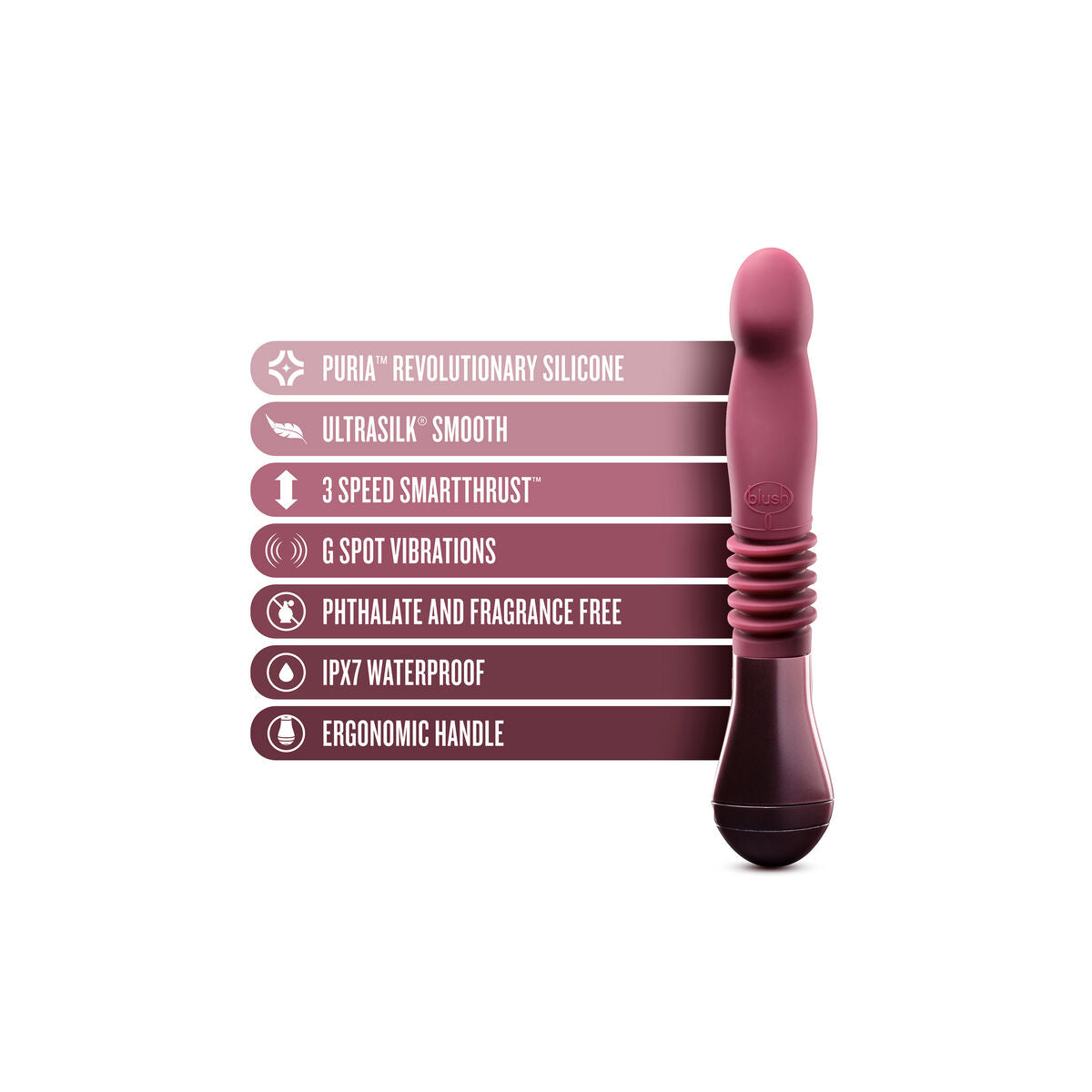 G-Spot Vibrator Blush Temptasia Red-2