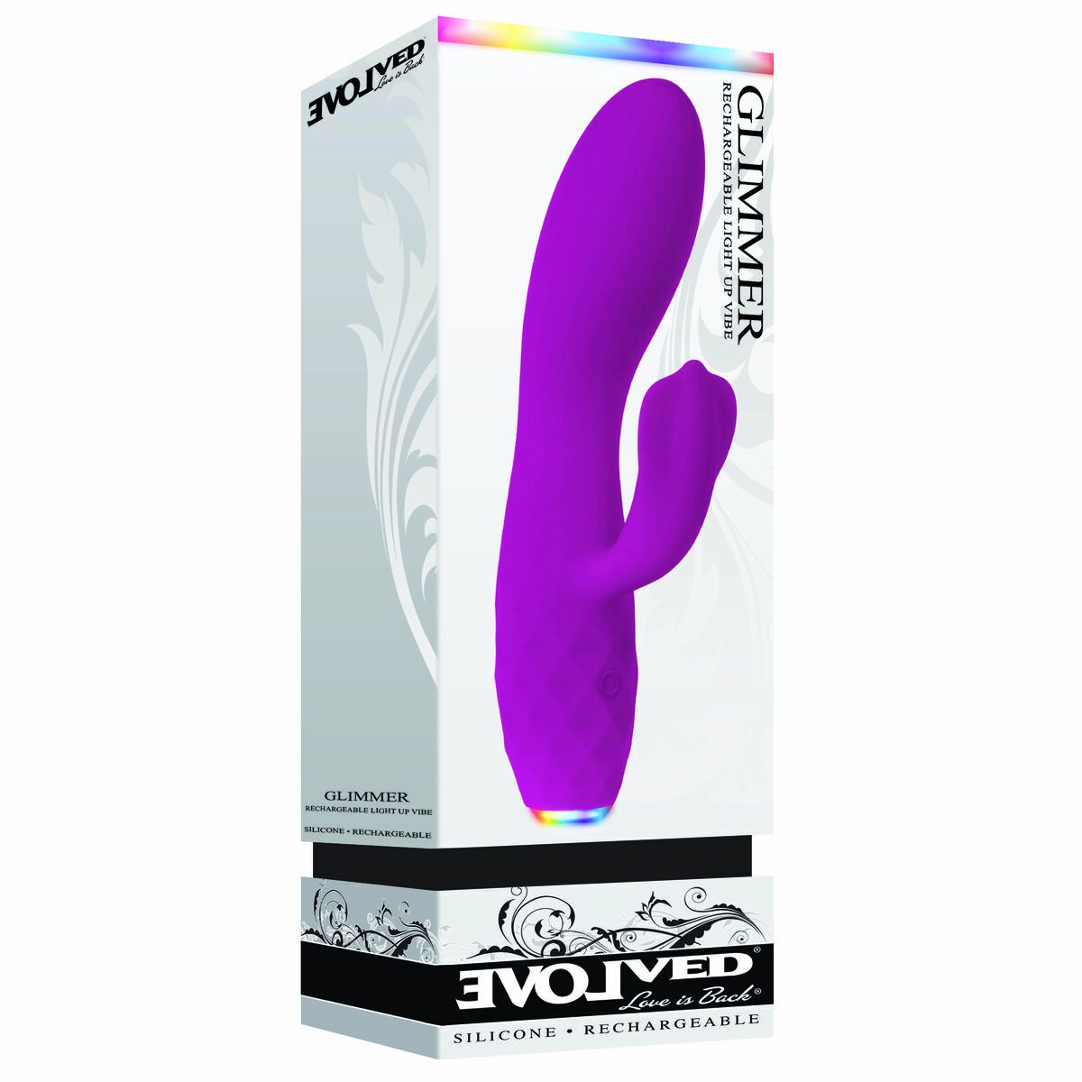 G-Spot Vibrator Evolved Glimmer Purple-1