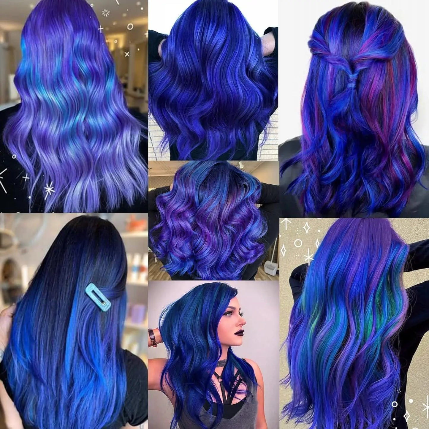 10 PCS Colored Hair Extensions Clips-3