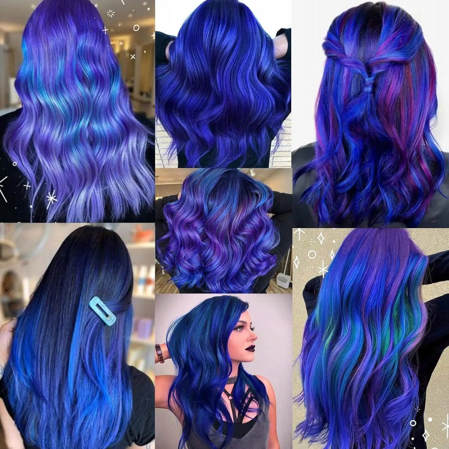 10 PCS Colored Hair Extensions Clips-3