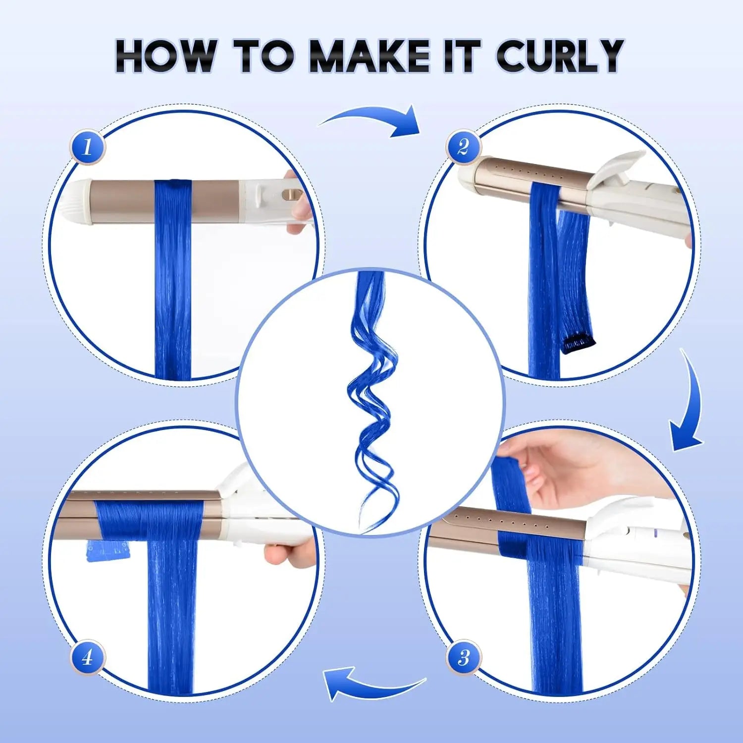 10 PCS Colored Hair Extensions Clips-4