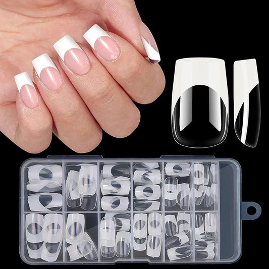 120Pcs Medium French Style Press On Nails-0