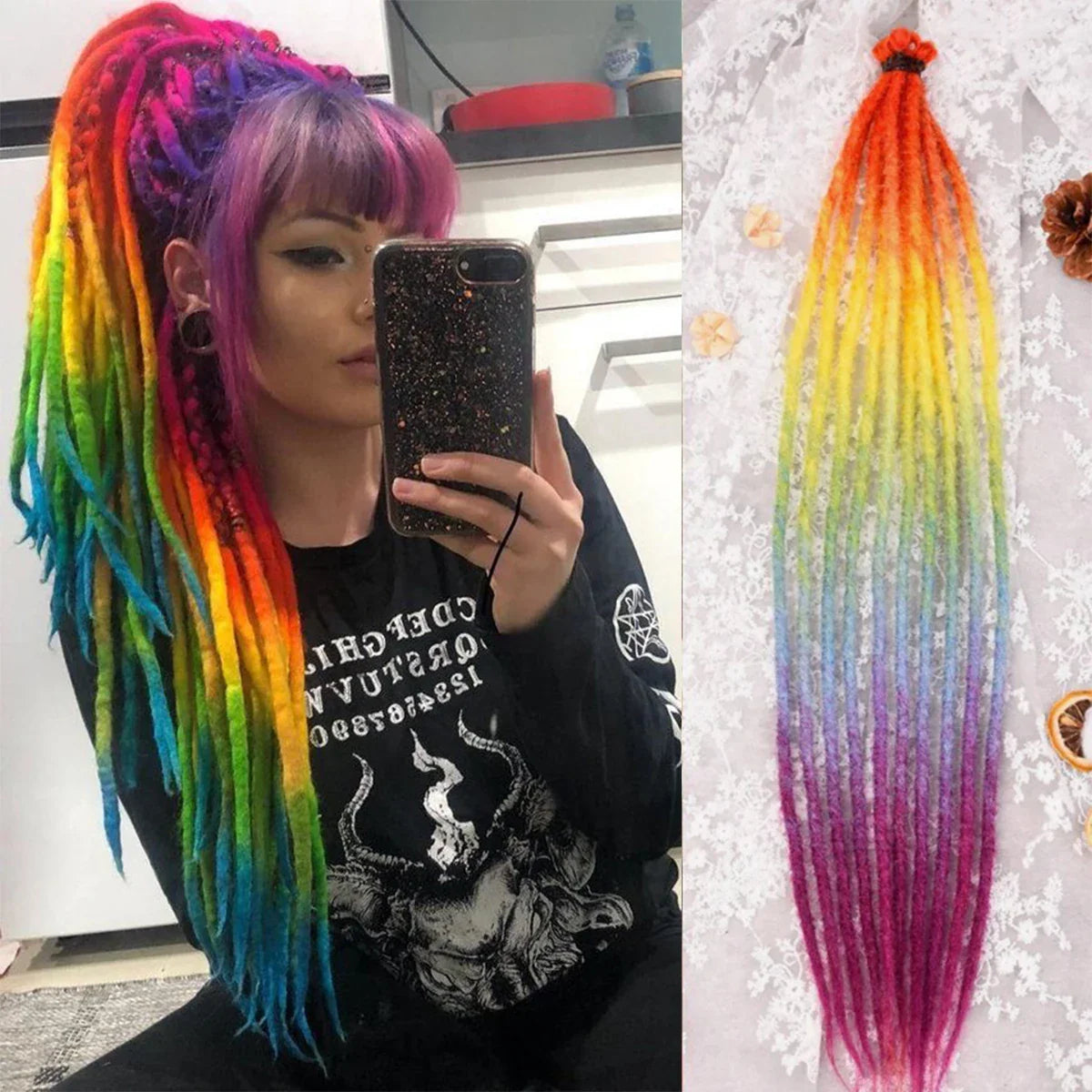 24 Inch Synthetic Dreadlock Hair Extensions