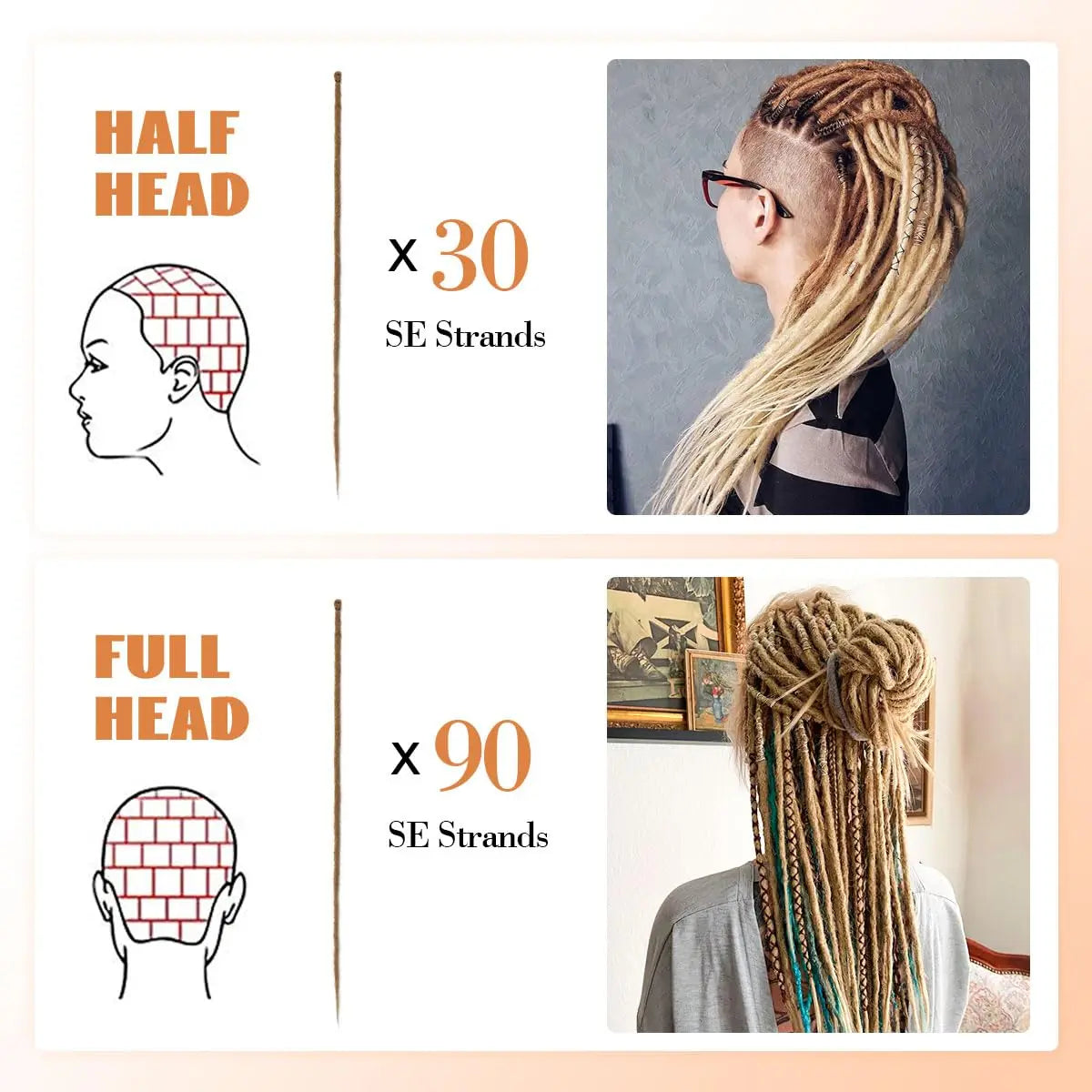24 Inch Synthetic Dreadlock Hair Extensions