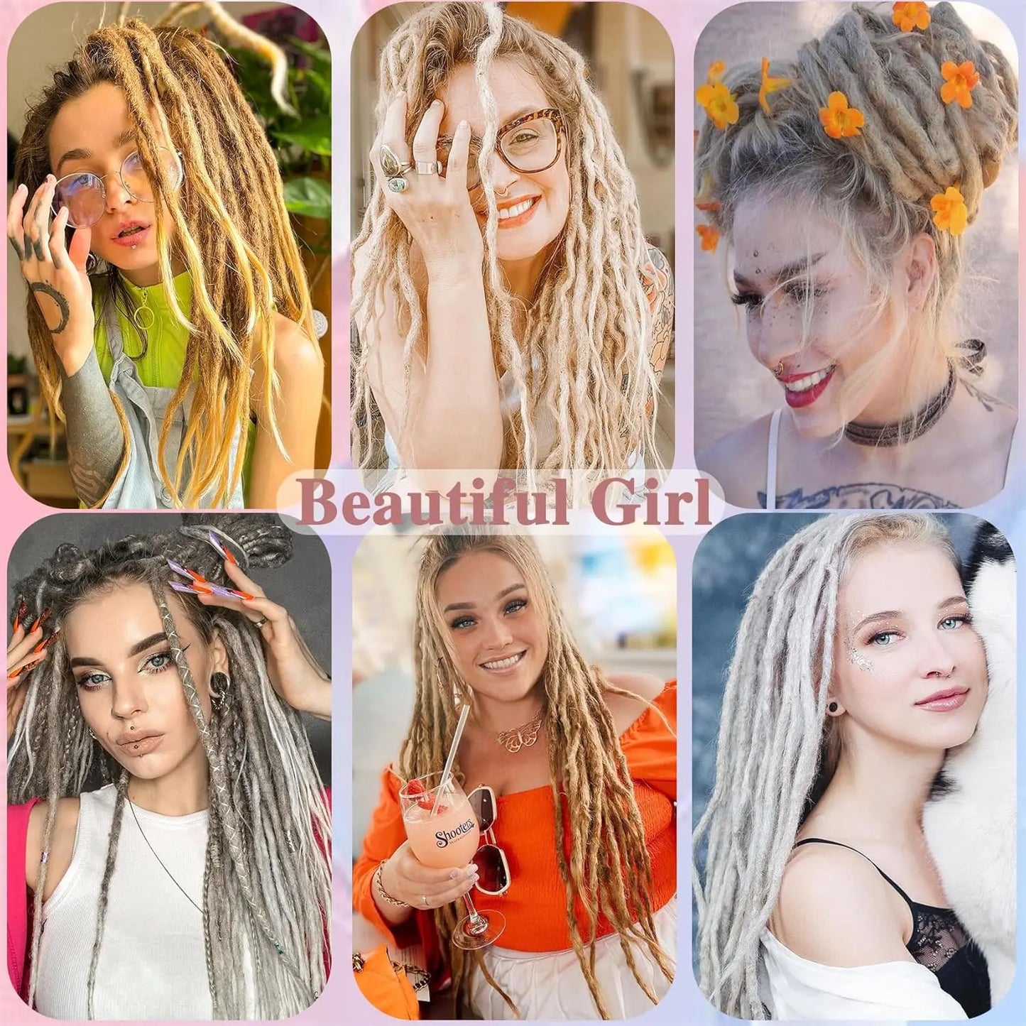 24 Inch Synthetic Dreadlock Hair Extensions