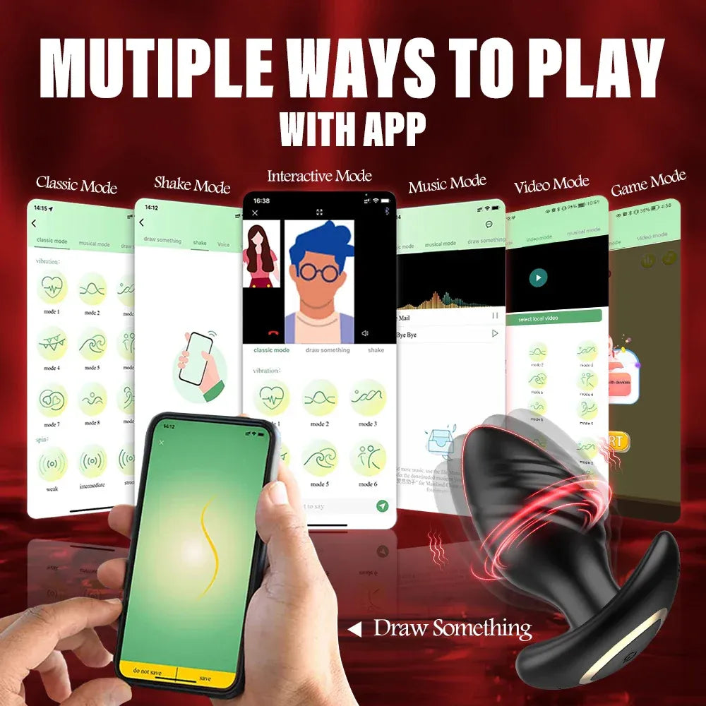 360 Rotating Anal Plug Vibrator-2