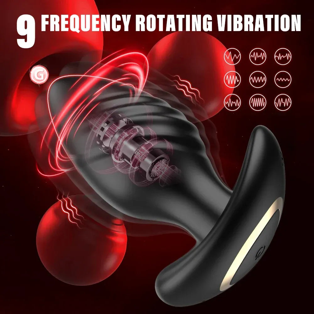 360 Rotating Anal Plug Vibrator-3