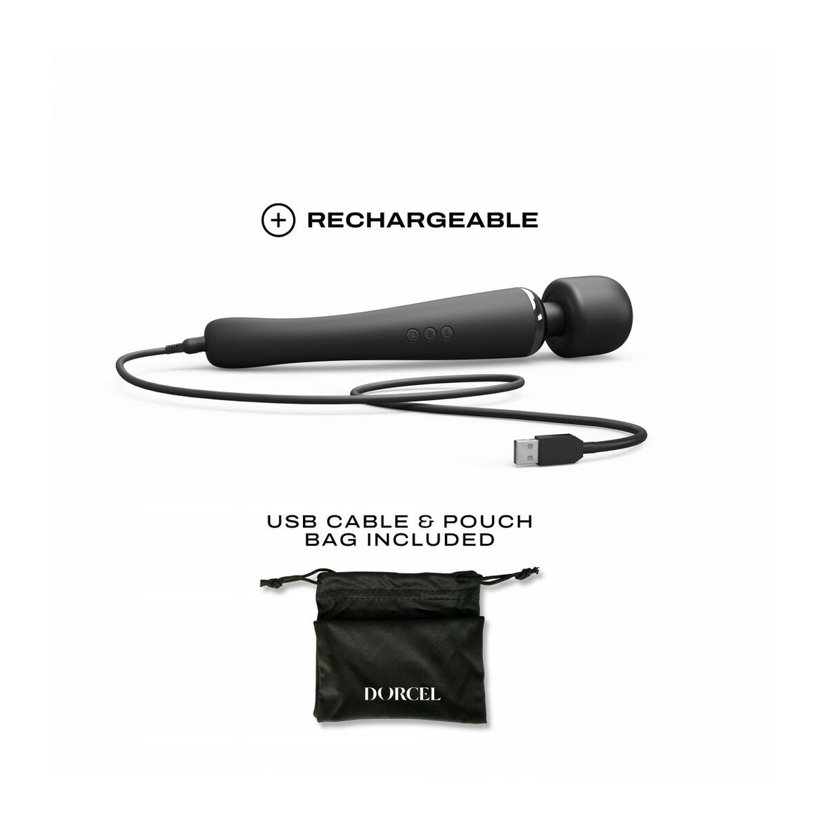 Vibrator Marc Dorcel Megawand Black-2