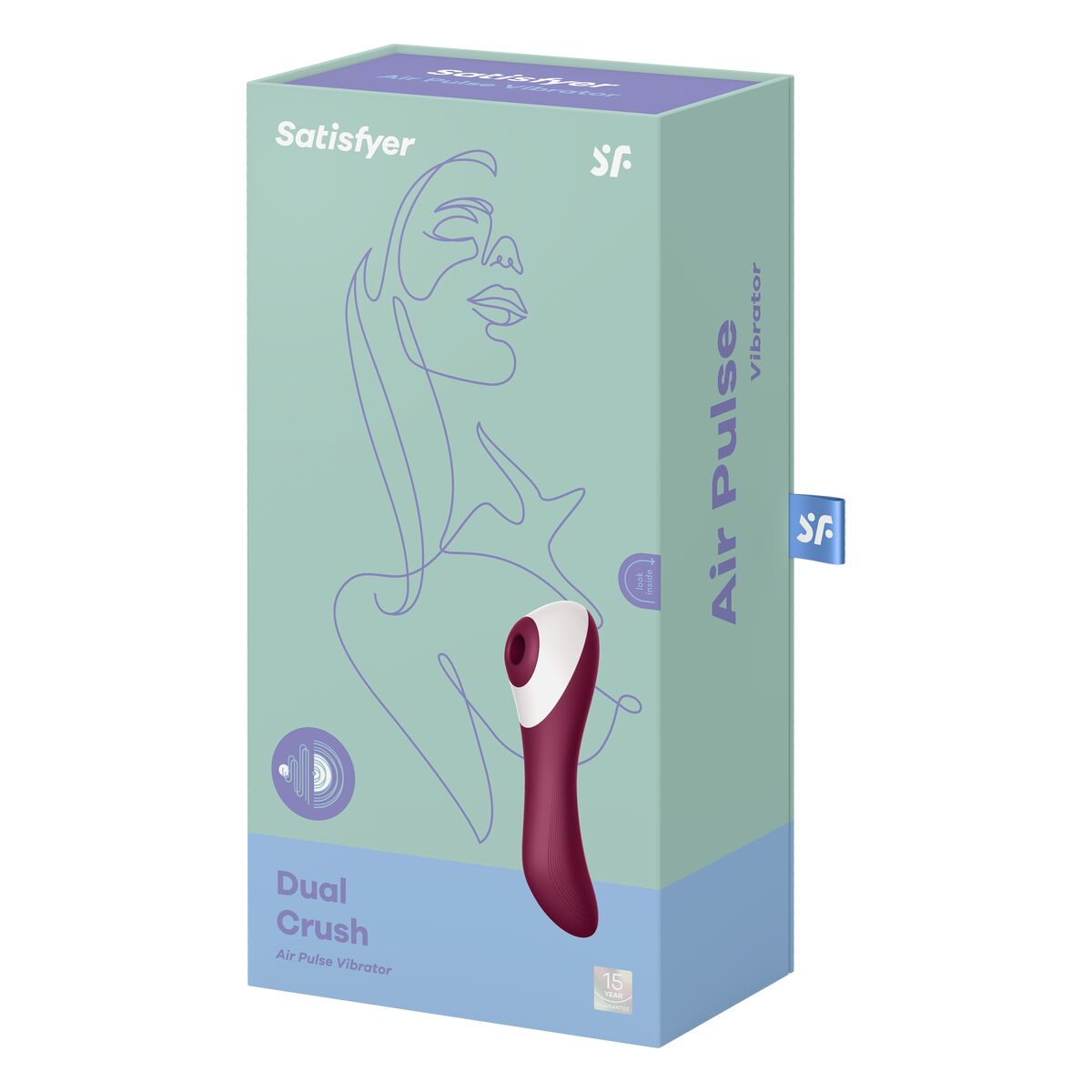 Clitoris Suction Stimulator Satisfyer Dual Crush Red-1