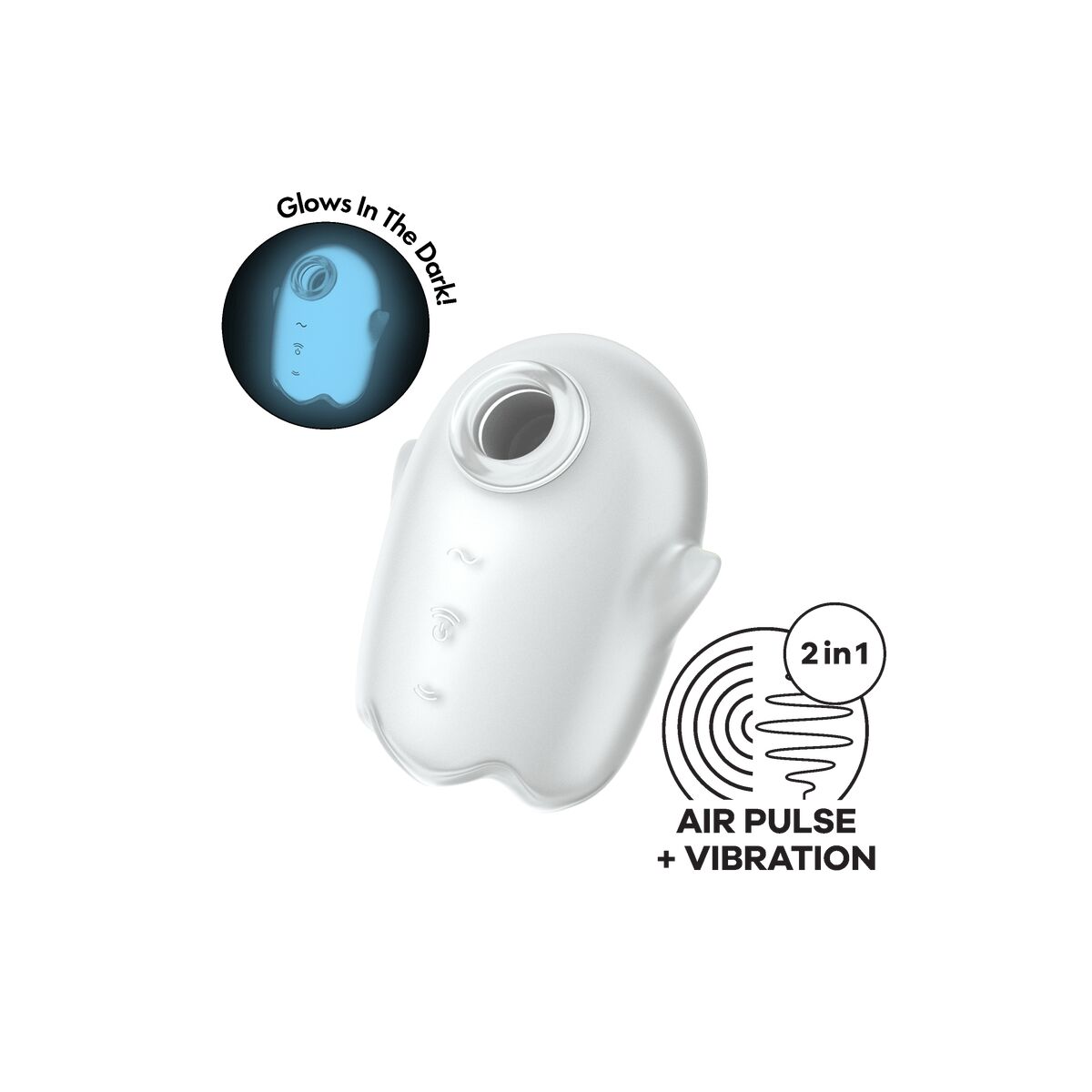 Clitoris Suction Stimulator Satisfyer Glowing Ghost White-2