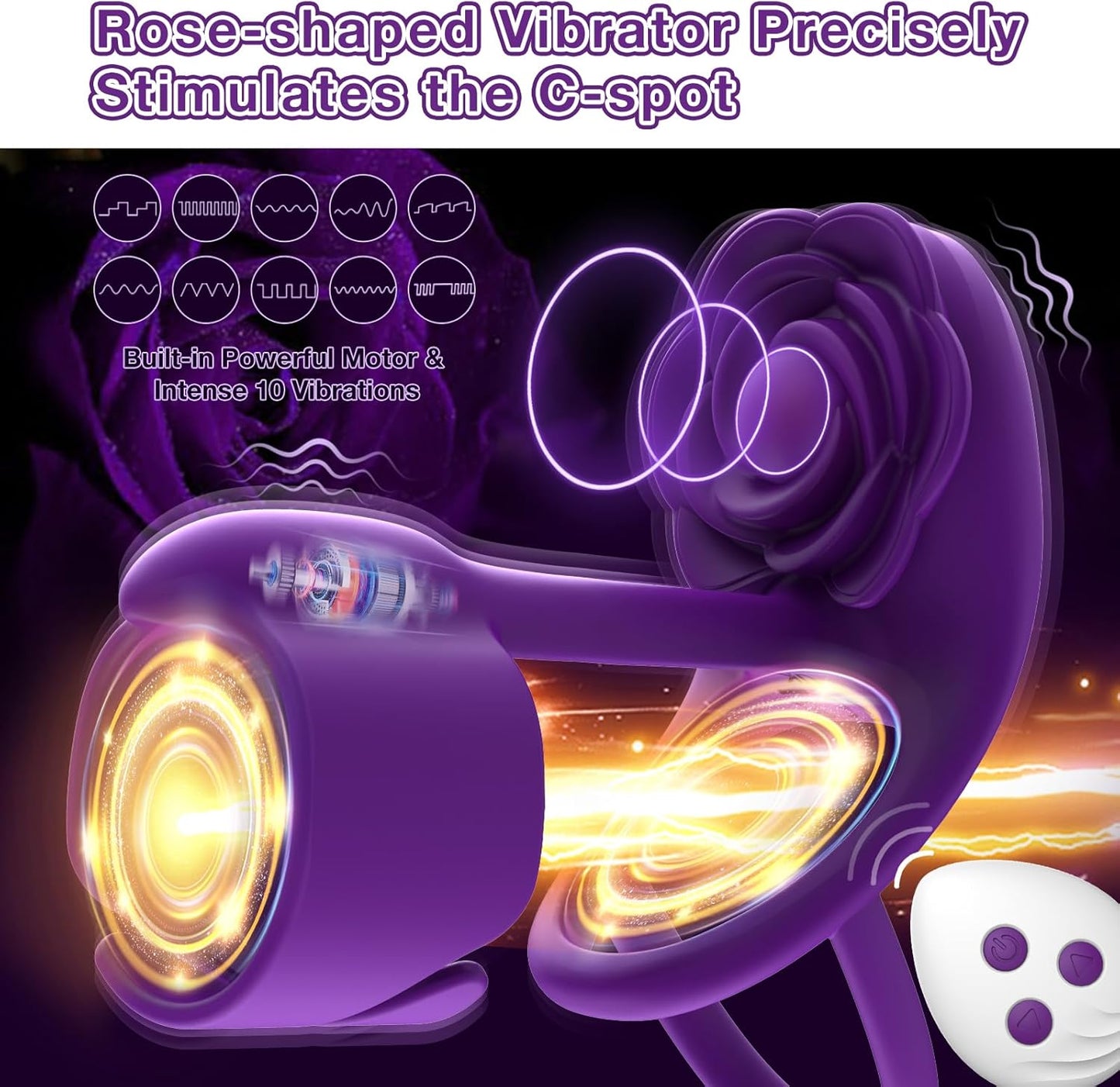 Pulse Rose Vibrating Intimacy Couples' Penis Ring-2