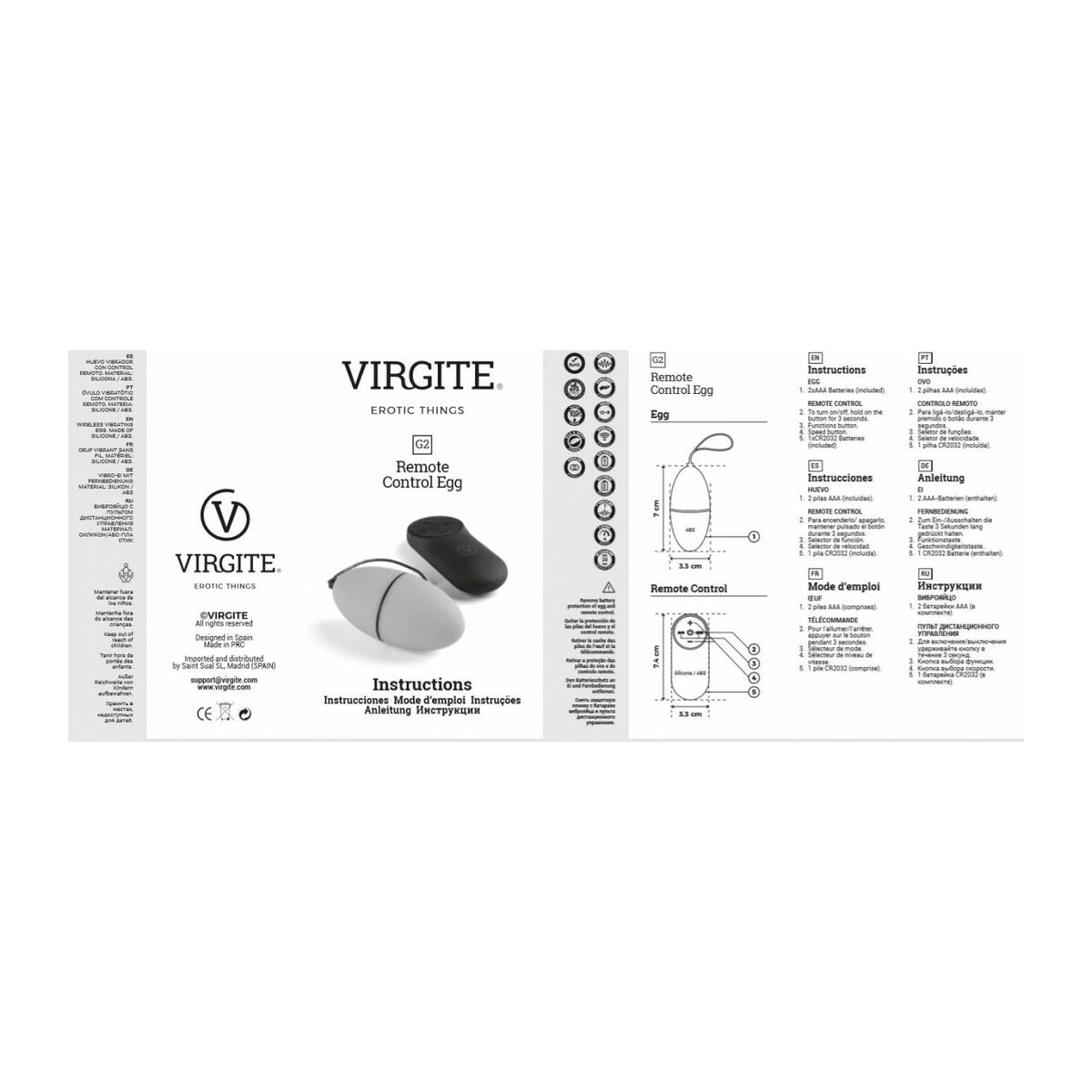 Egg Vibrator Virgite Blue-3
