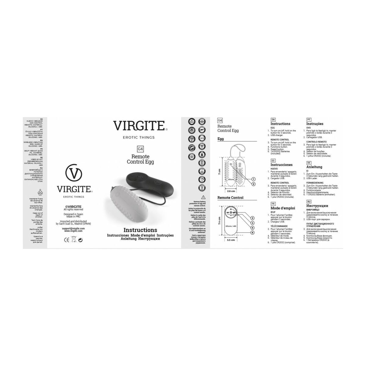 Egg Vibrator Virgite Blue-3