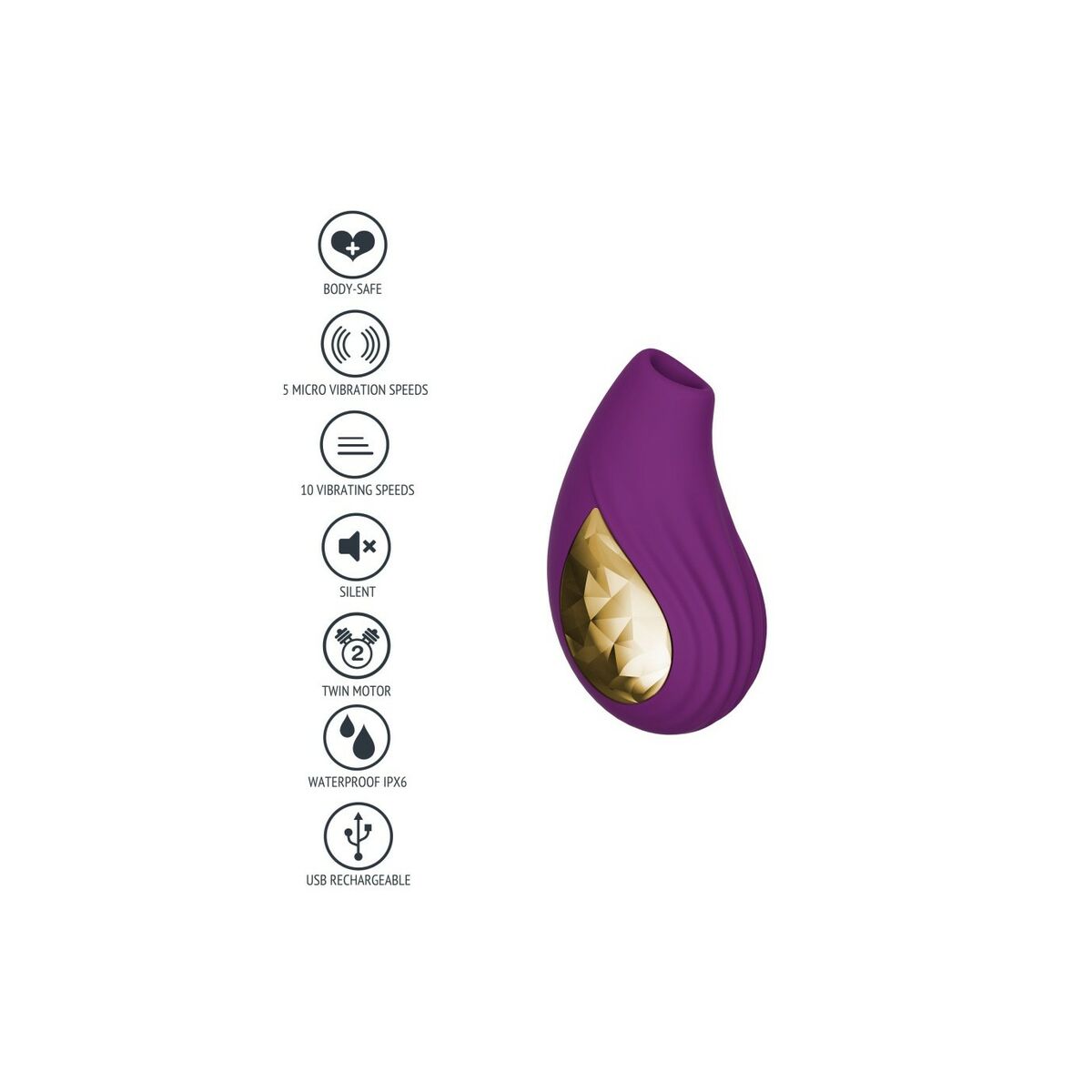 Vibrator Toy Joy Purple-4