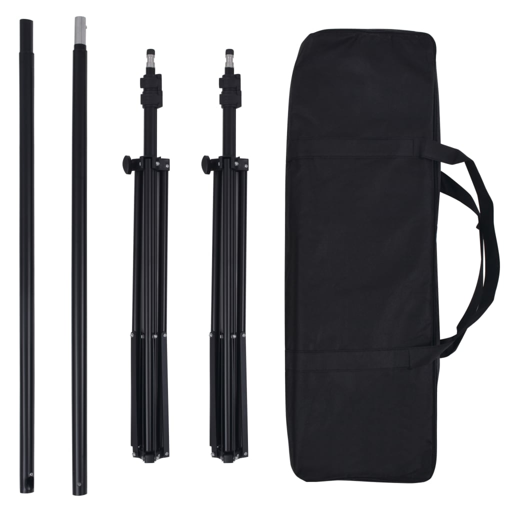 Photo Studio Kit with 5 Coloured Backdrops and Adjustable Frame