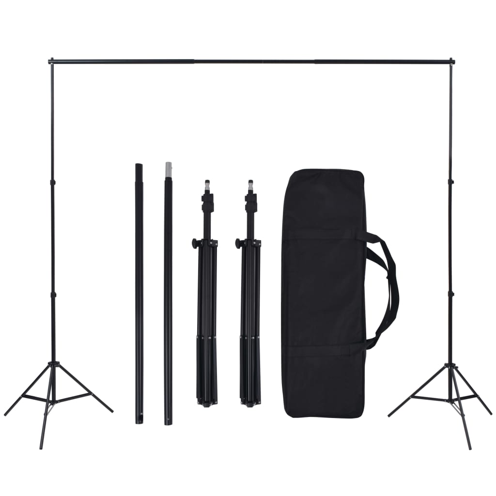 Photo Studio Kit with 5 Coloured Backdrops and Adjustable Frame