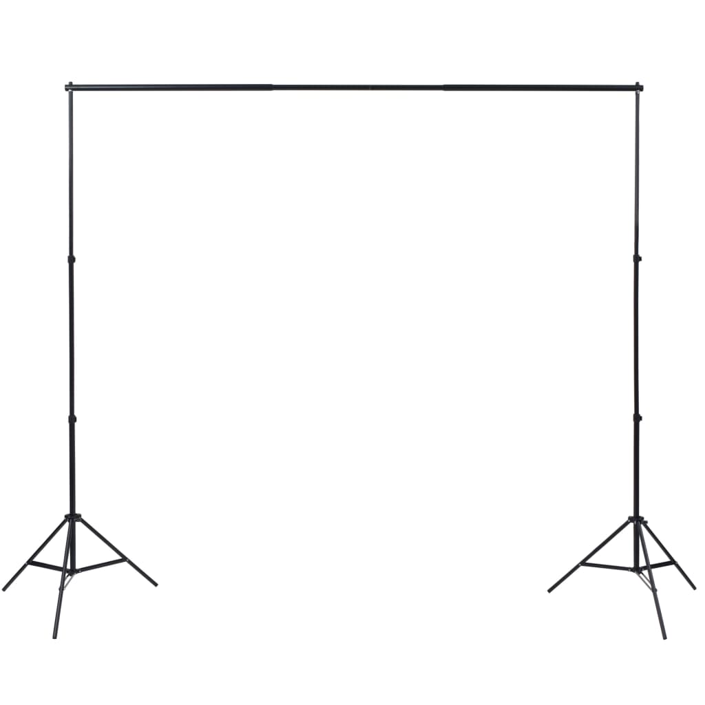 Photo Studio Kit with 3 Cotton Backdrops Adjustable Frame 3x6m