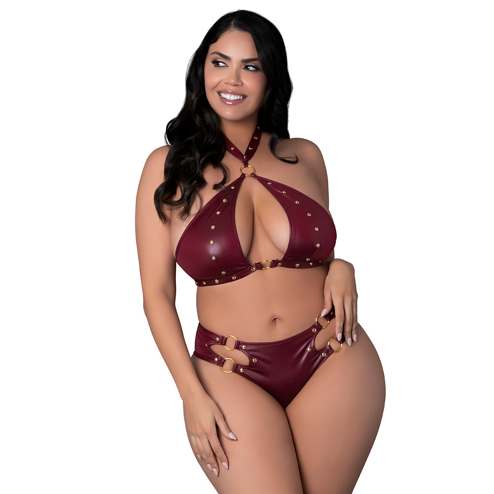 Lust Fetish Juno Burgundy Queen Size-1