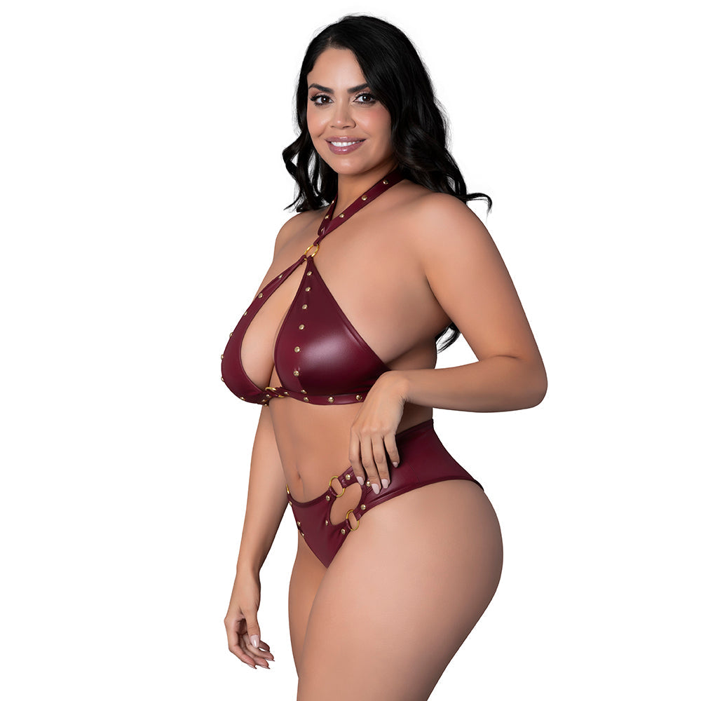 Lust Fetish Juno Burgundy Queen Size-2