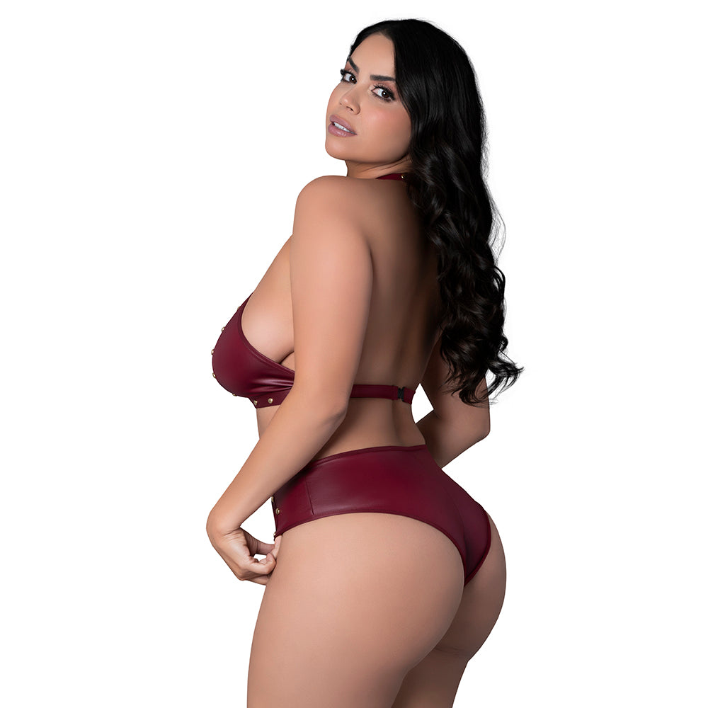 Lust Fetish Juno Burgundy Queen Size-3
