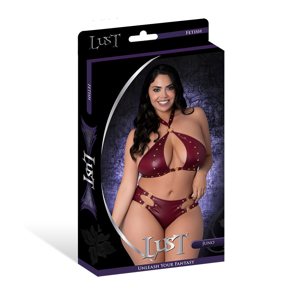 Lust Fetish Juno Burgundy Queen Size-4