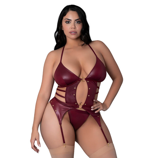 Lust Fetish Kira Burgundy Queen Size-0