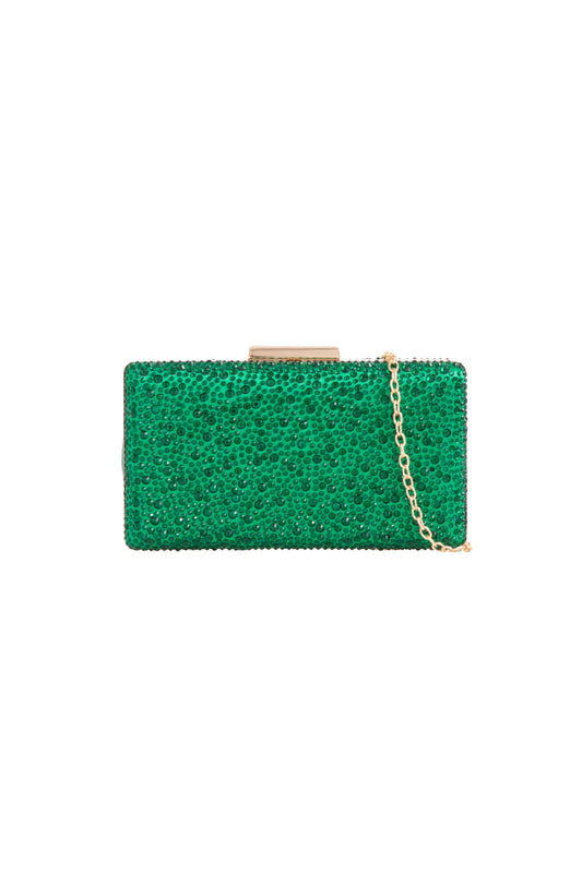 Green Glitter Evening Clutch Bag-0