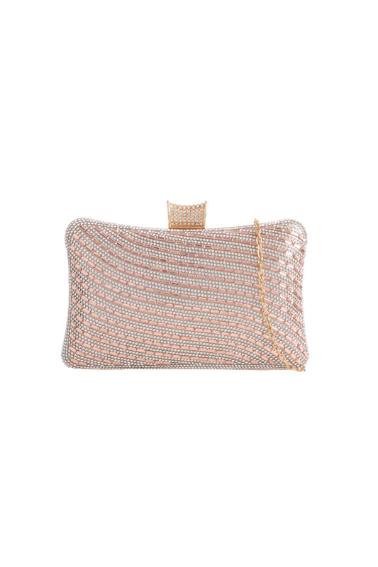 Champagne Diamante Clutch Bag-0