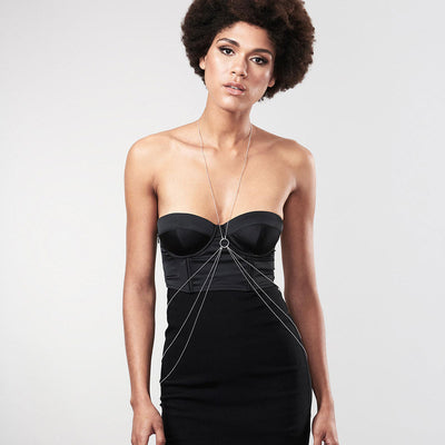 Bijoux Indiscrets Magnifique Collection 8 Body Chain - Silver-0