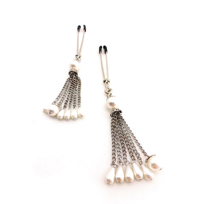Bijoux de Nip Pearl Tassels Nipple Clamps-0