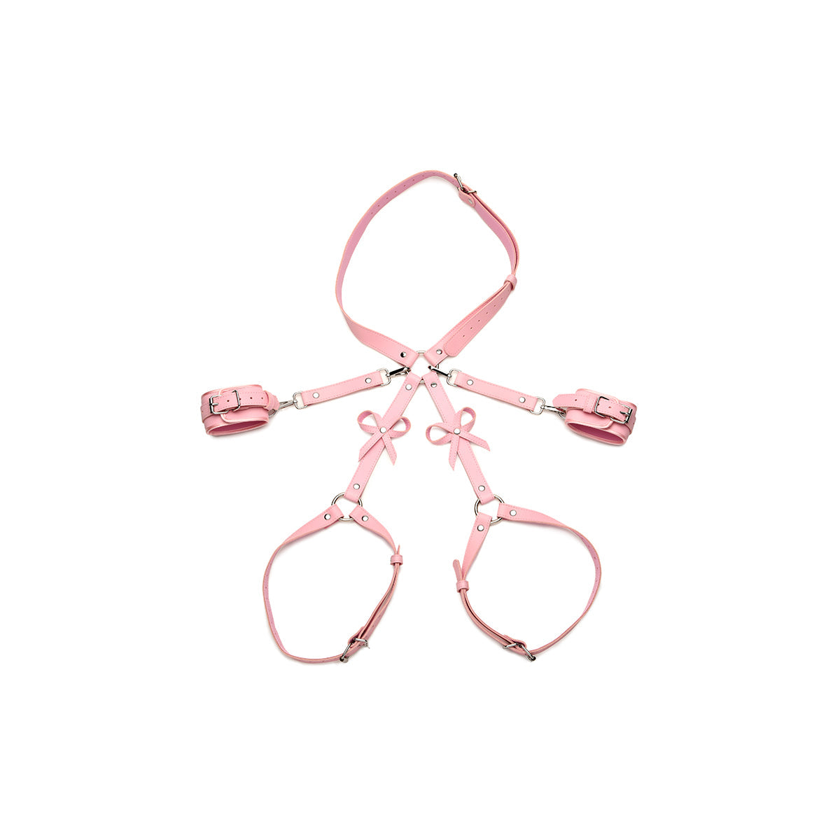 STRICT Bondage Harness with Bows Pink XL-2XL-0