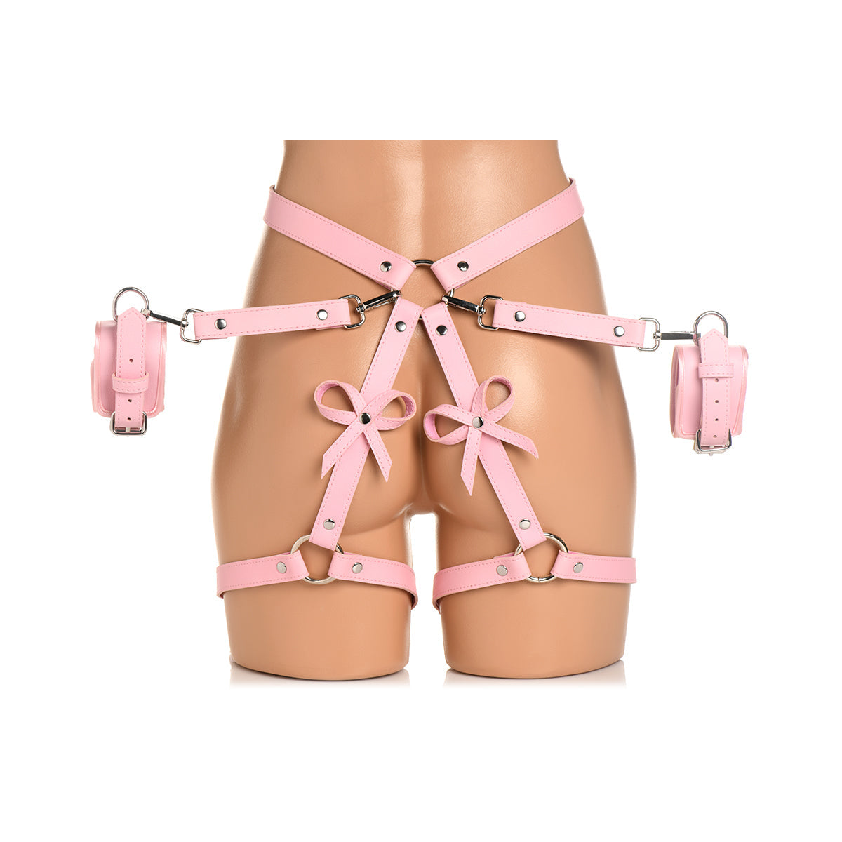 STRICT Bondage Harness with Bows Pink XL-2XL-3