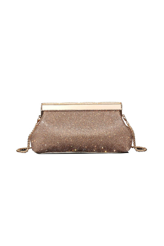 Gold Diamante Clutch Bag-0