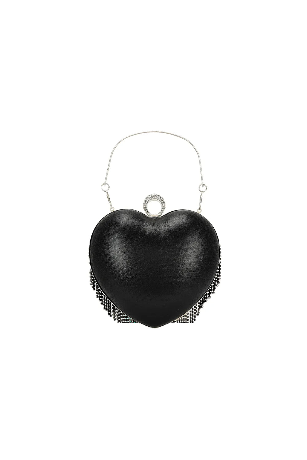 Black Heart Diamante Evening Bag-2