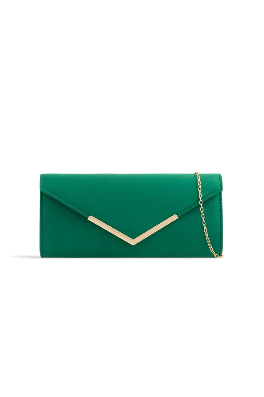 Green Suede Envelope Clutch Bag-0