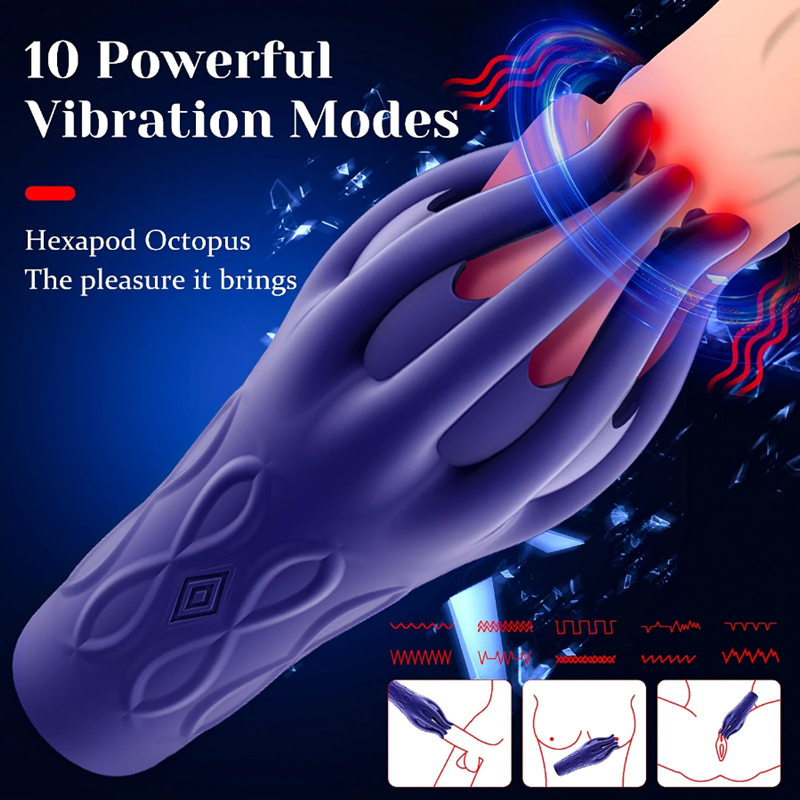Vibration Squid Tentacle Glans Stimulator – Flexible Glans Vibrator & Trainer-4