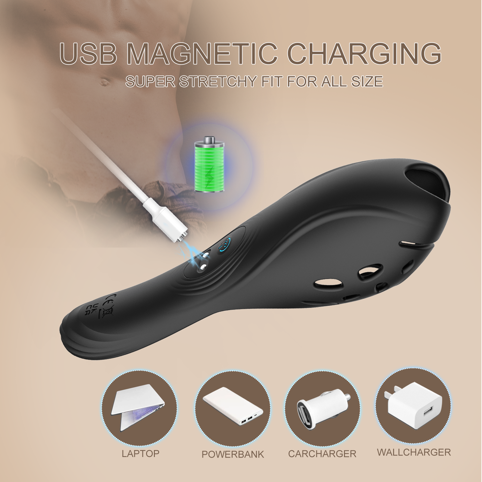 2-in-1 Penis Enlargement Vibrator – Premium Sleeve & Tool by V For Vibes.-3