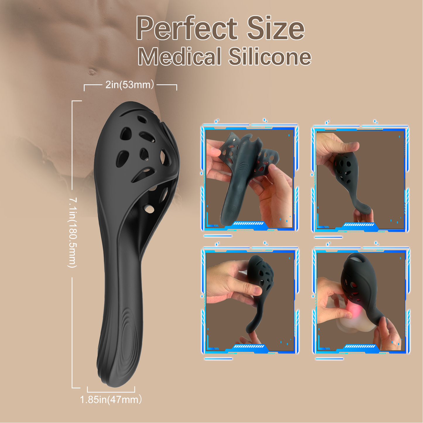 2-in-1 Penis Enlargement Vibrator – Premium Sleeve & Tool by V For Vibes.-1